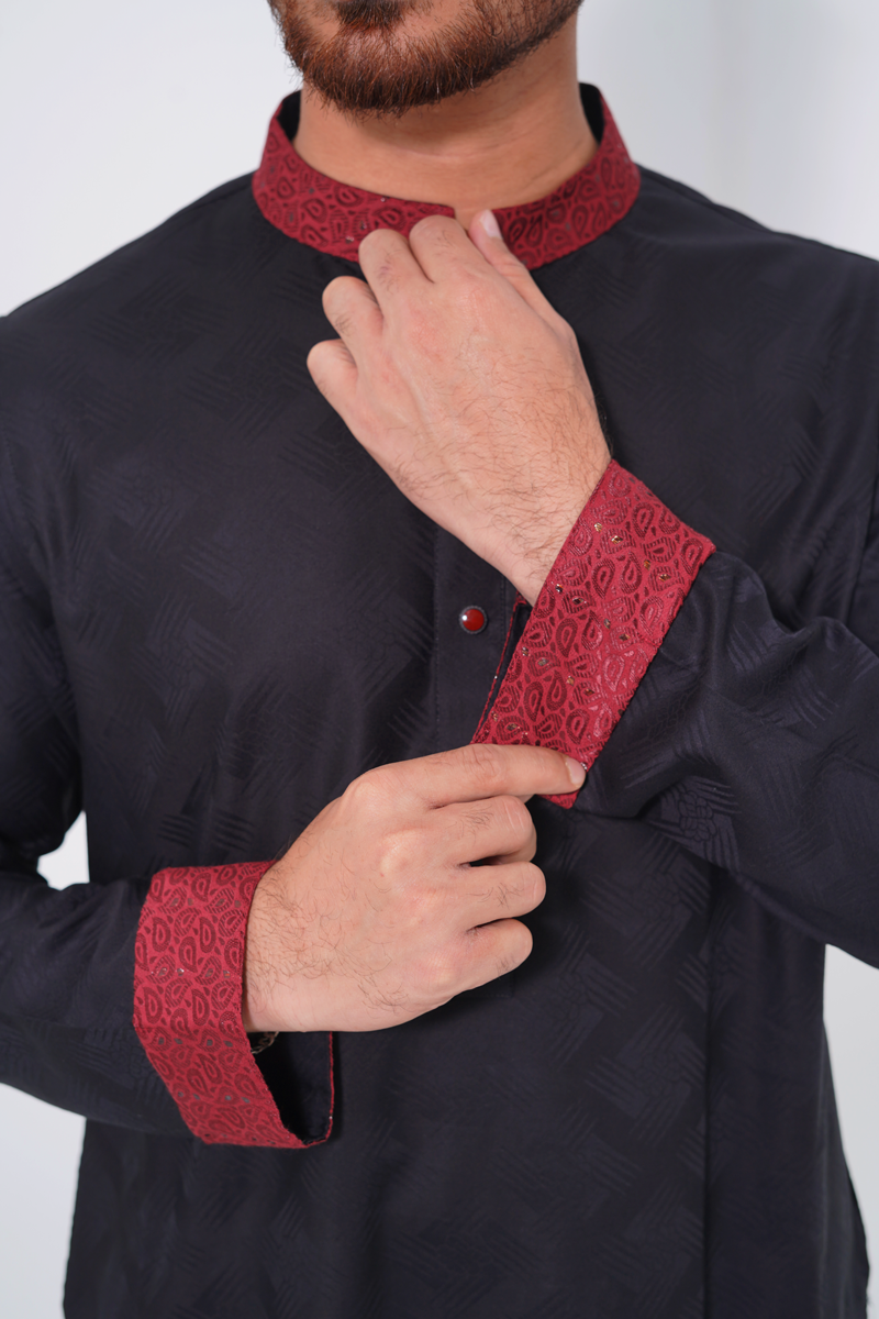 Jacquard Midnight Scarlet PN-F5010